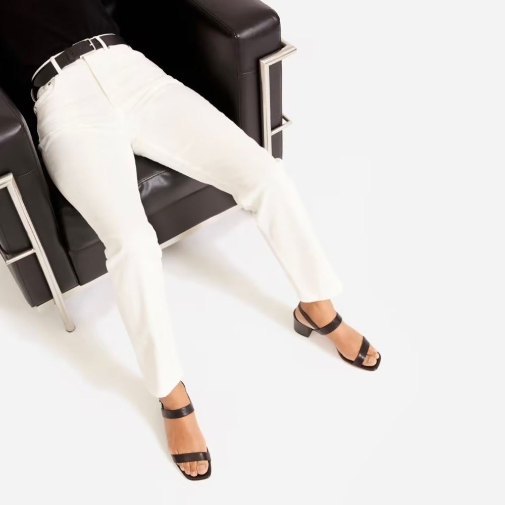 Cotton Everlane the High Rise Straight Jeans in Bone White Sz. 27 - Picture 2 of 13